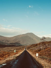 Diminishing perspective on an empty road