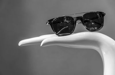 Close-up of sunglasses on mannequin