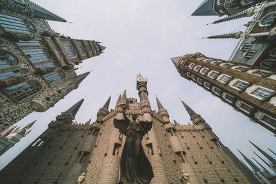 Low angle view of buildings against sky