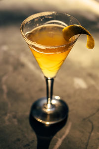 Close-up of drink on table