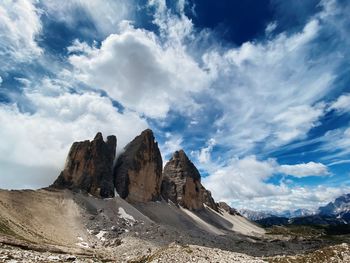 Scenic view of rocky mountains against sky