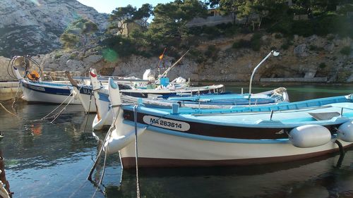Boats in sea