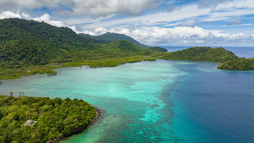 Scenic view of sea against sky