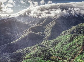 Aerial view of landscape against sky