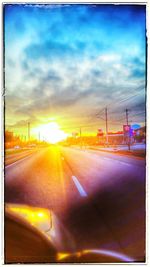 Road at sunset