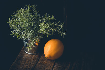 Close-up of fruits on table