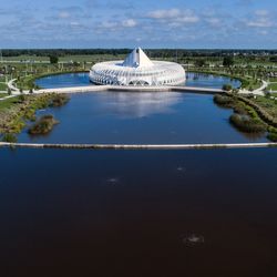 Scenic view of water against sky