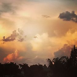 Low angle view of cloudy sky