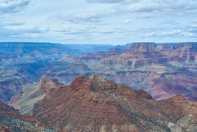 Aerial view of dramatic landscape