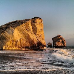 Rock formations in sea