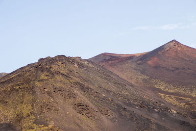 Scenic view of mountains against clear sky