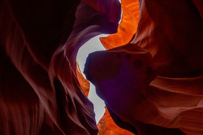 Low angle view of rock formation