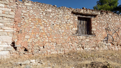 Brick wall of old building