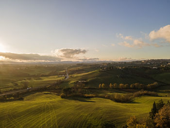 Scenic view of landscape against sky