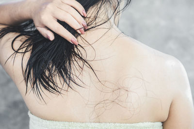 Close-up of woman hand with tattoo