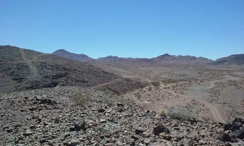 Scenic view of landscape against clear sky