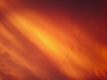 Low angle view of orange sky