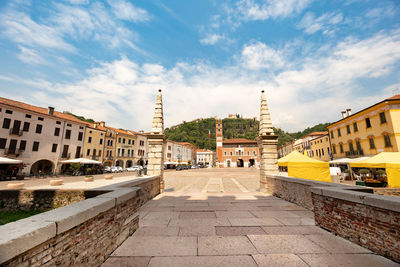 Marostica e piazza degli scacchi vista dal castello inferiore