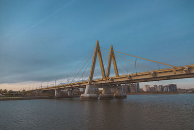 Bridge over river against sky