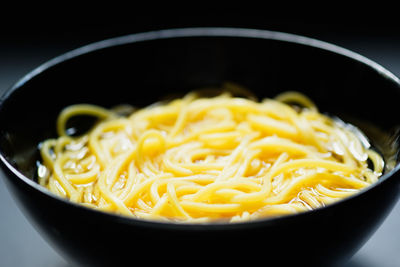 Close-up of noodles in bowl