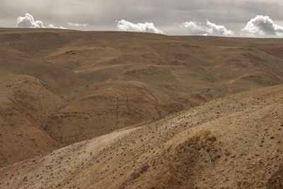 Scenic view of desert against sky