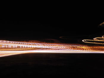 Light trails at night