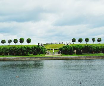 Cloudy sky above sea
