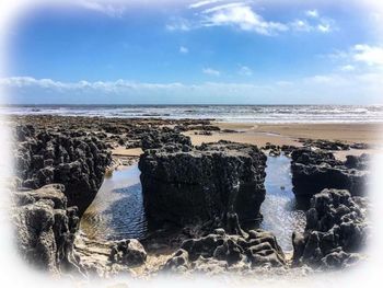 Scenic view of sea against sky