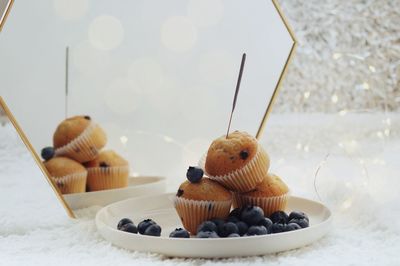Close-up of cake on table