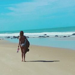 View of people on beach