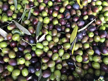 Full frame shot of fruits for sale in market