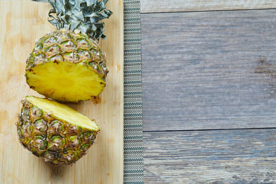 Directly above shot of fruit on table