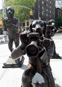 Sculpture in city