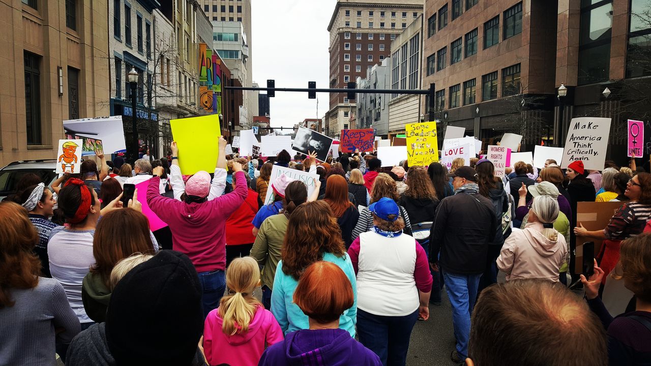 large group of people, built structure, architecture, building exterior, city, real people, women, men, adults only, outdoors, crowd, day, people, adult, parade