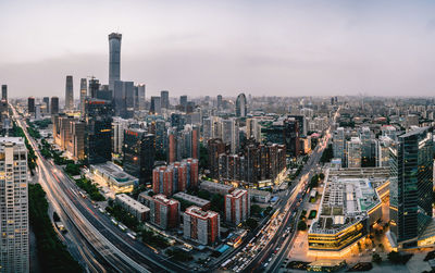 Aerial view of buildings in city