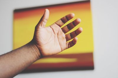 Close-up of human hand