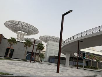 Low angle view of modern building against sky
