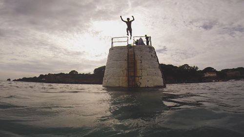 Reflection of clouds in water