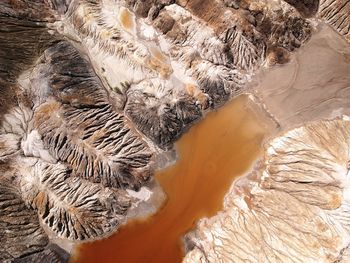 High angle view of volcanic landscape