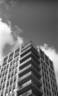 Looking up in black and white