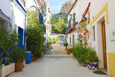 Barrio santa cruz in the morning, alicante, costa blanca, spain