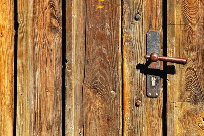 Full frame shot of old wooden door