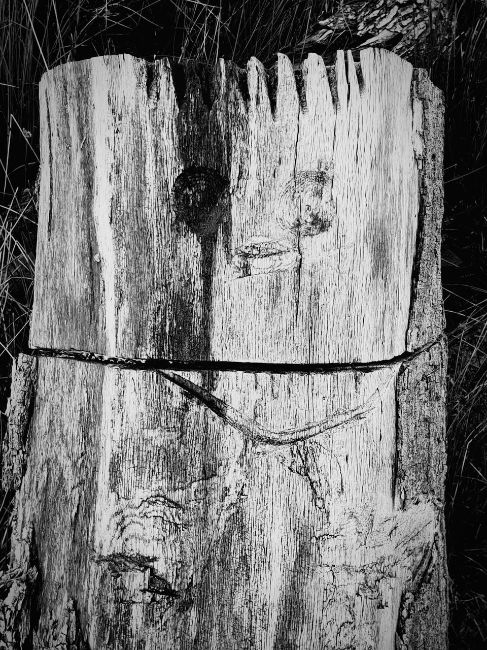 CLOSE-UP OF OLD WOODEN POST