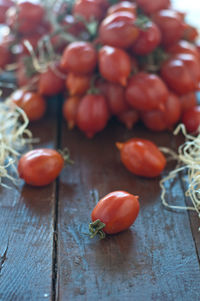 Close-up of tomatoes on table