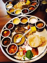 Close-up of food on table