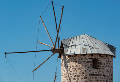 Old antique windmills on a mountain of bodrum