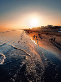 Sunset on lignano shore