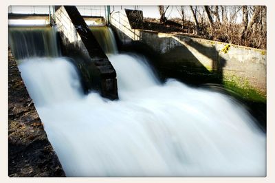 Scenic view of waterfall