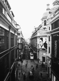 Woman standing in city