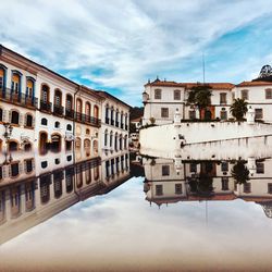 Reflection of buildings in canal